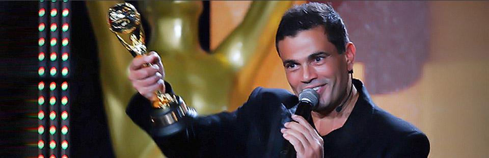 Amr Diab during WMA ceremony