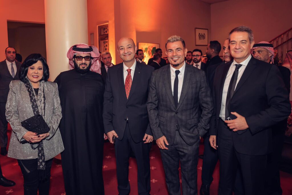 Amr Diab with Amr Adib, Essad Younis, Hamada Ismael and Turk Al Sheikh