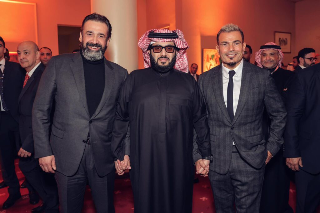 Amr Diab with Karim Abd El Aziz and Turk Al Sheikh