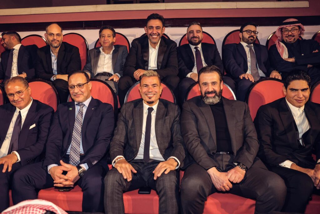 Amr Diab with Karim Abd El Aziz, Ahmed Abo Hashema, Amr Moustafa and Turk Al Sheikh